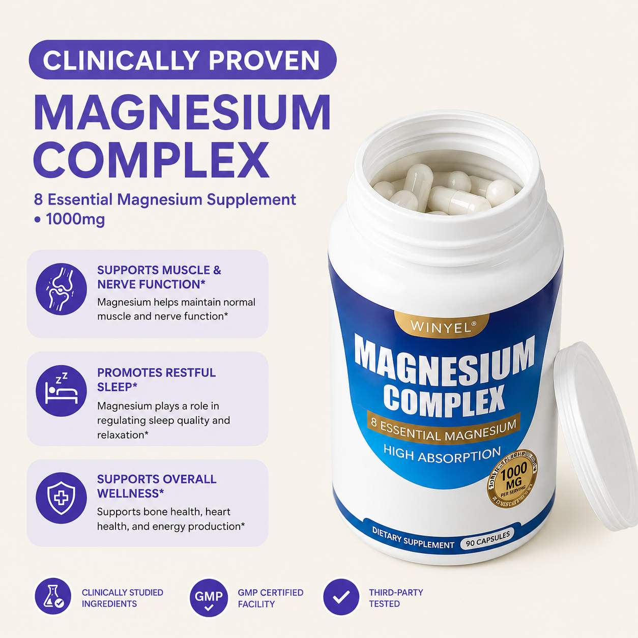 Magnesium Complex | 8-Form Magnesium Blend Supplement